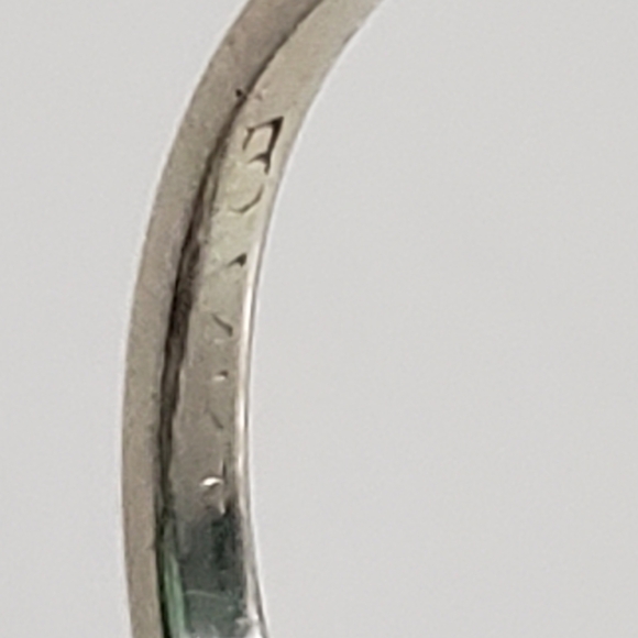 Vintage 14k White Gold Flower Motif With Diamonds Ring Circa 1950 Size 5.75 - Picture 2 of 2